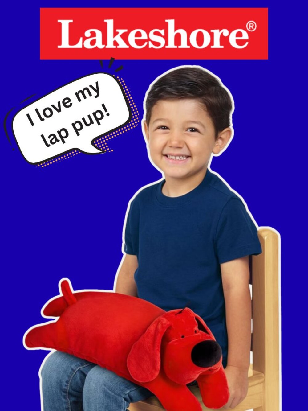 Lakeshore Cuddly Puppy Weighted Lap Pad | 3 lbs | Sensory Calm & Focus